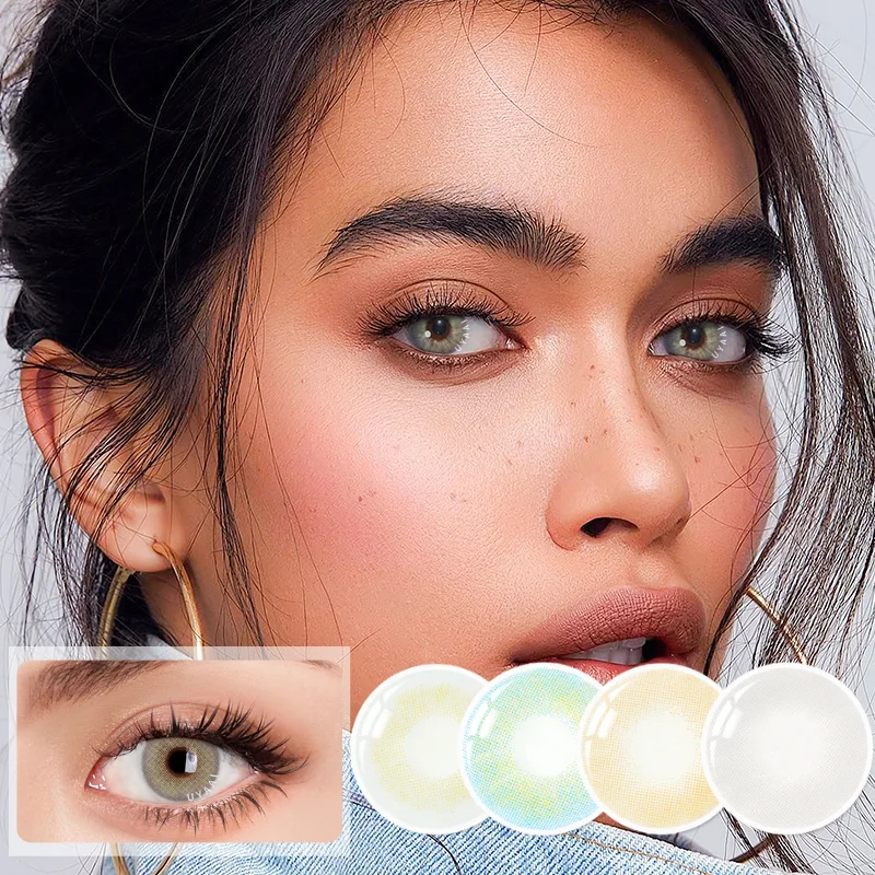 Pin On Dark Eyes Uyaai 2pcs/1pair Colored Contact Lenses With