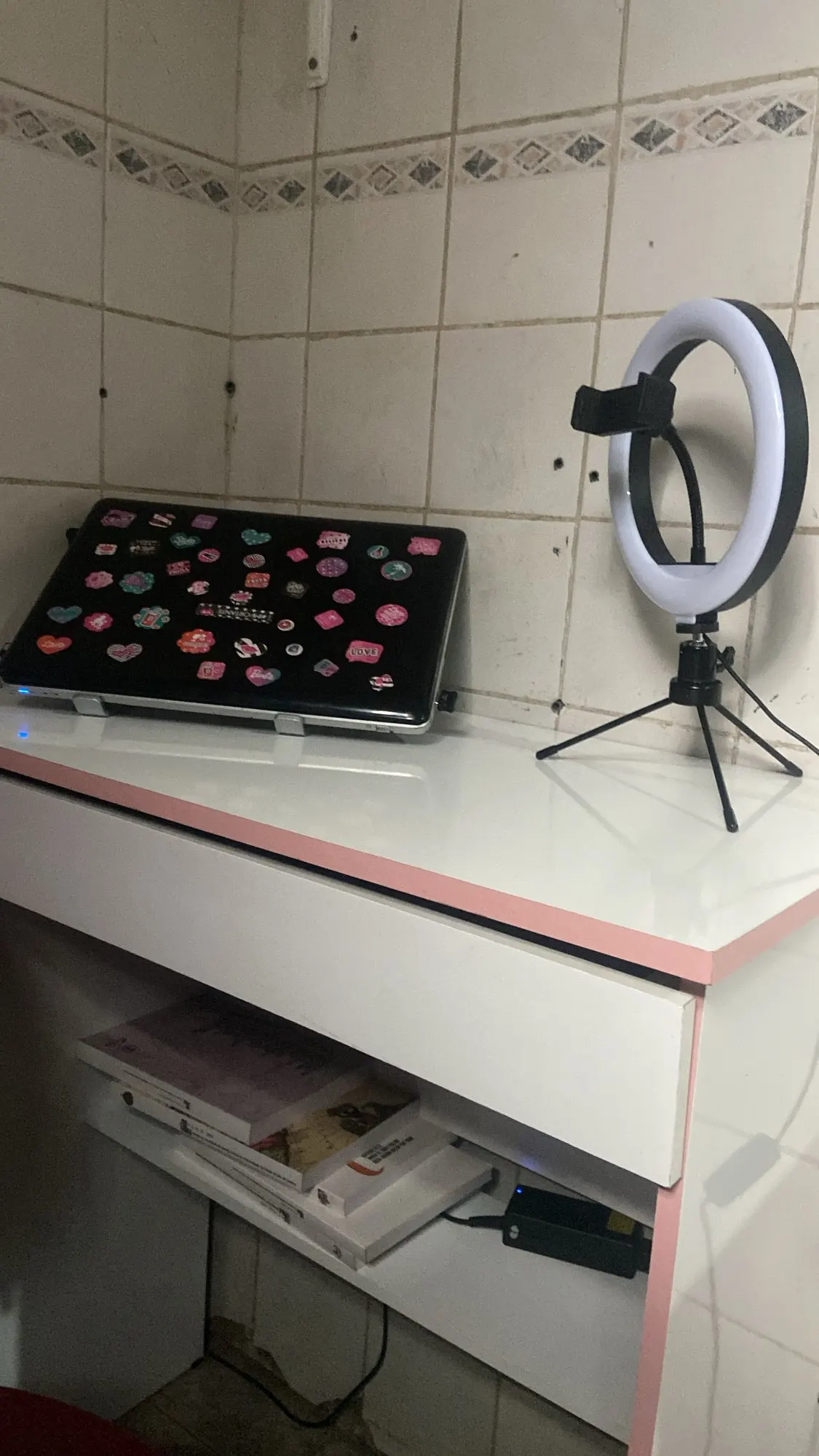 Luz Ring Light 8 Pol + Tripé De Mesa + Suporte Para Celular photo review