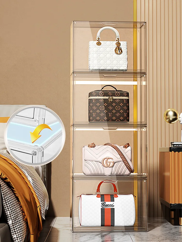 Luxus Handtasche Organizer für Schrank Closet Transparent Tasche Lagerung  Box Staub-proof Handtasche Schaufenster Halter Frau Geschenke - AliExpress