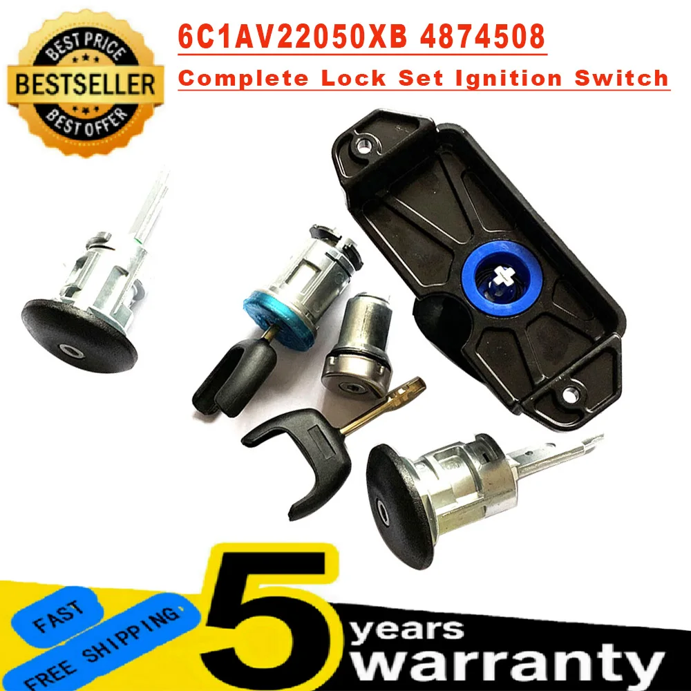 Complete Lock Set Ignition Switch Left Right Door Lock Trunk Lock