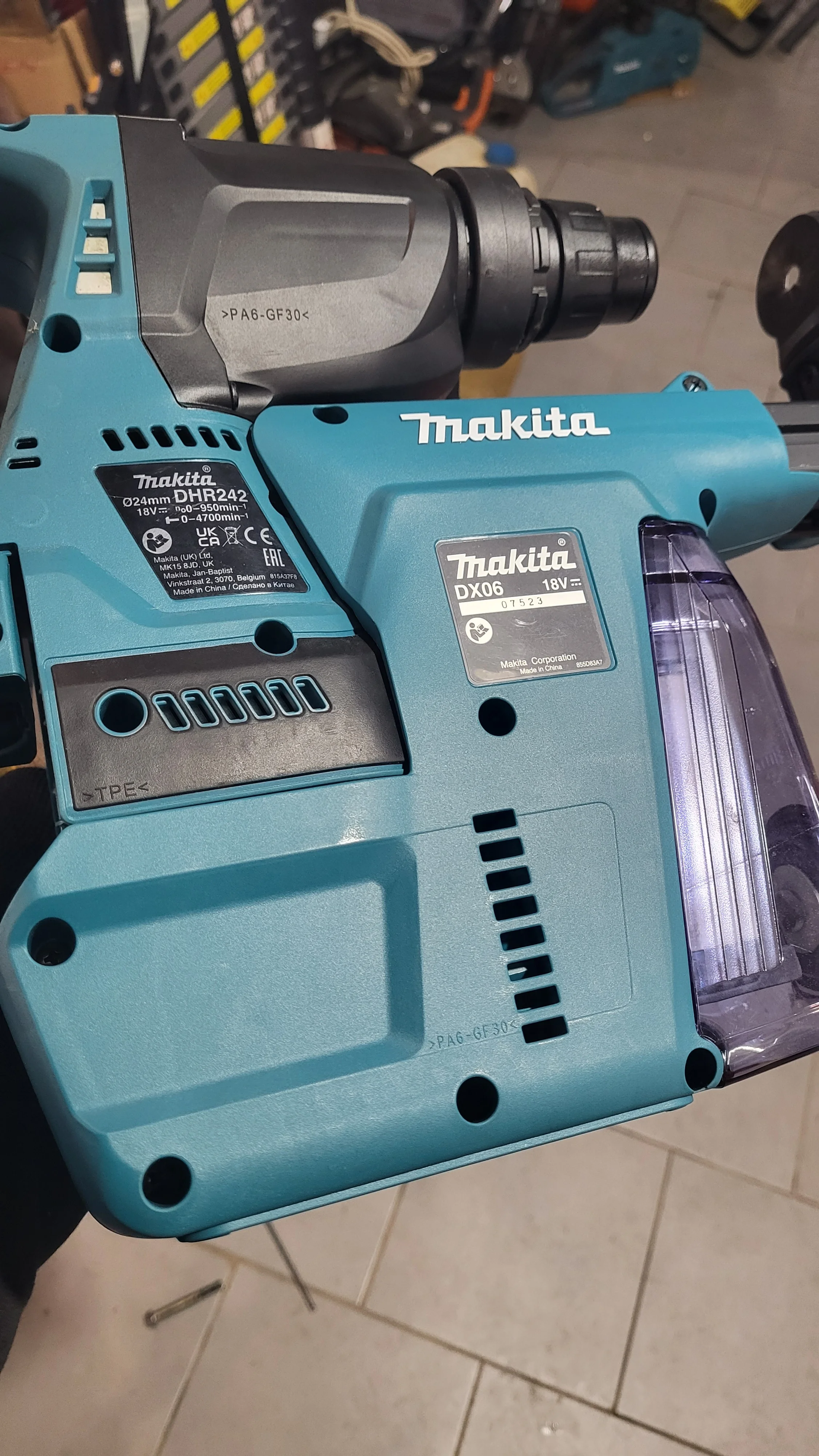 Пылесборник Makita DX06, HEPA-фильтр, подходит для ударной оригинальной ...