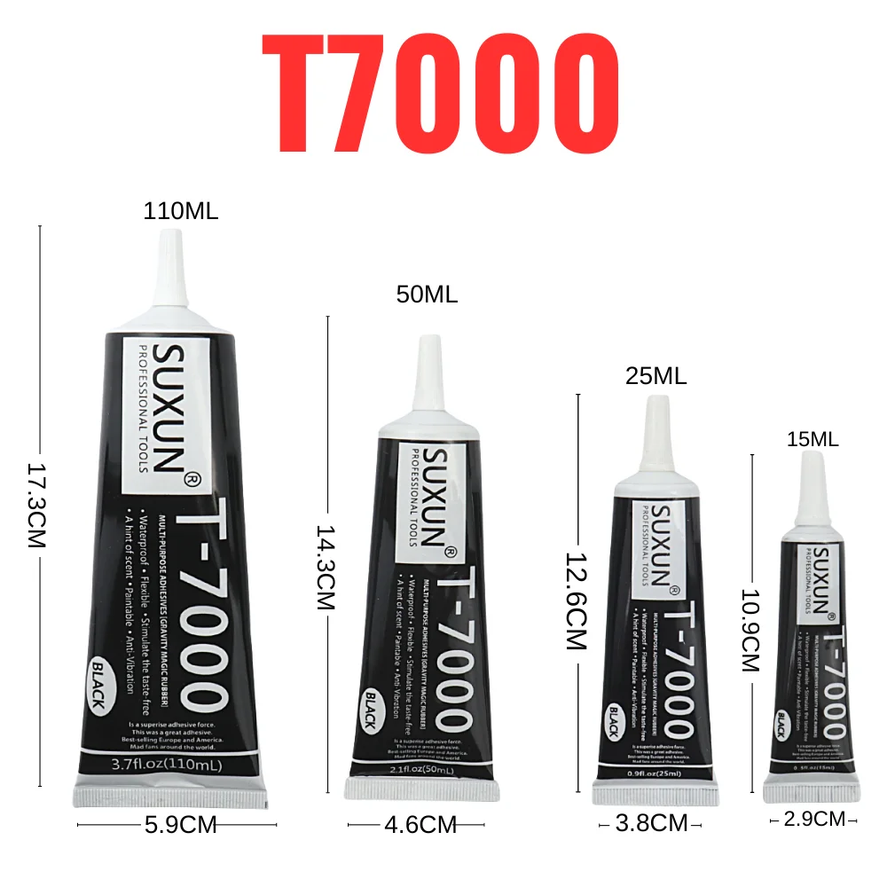 휴대폰 수리 접착 프레임, 배터리 커버, 유리 플라스틱, 범용 DIY 접착제, 블랙, 15ml, 25ml, 50ml, 110ml