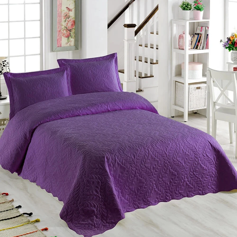 

My blanket Ivy Purple Double Personality Microfiber Quilting Bed Cover Fabric Stitched Be Ironed And Washable Breathable Special Baskılıdır