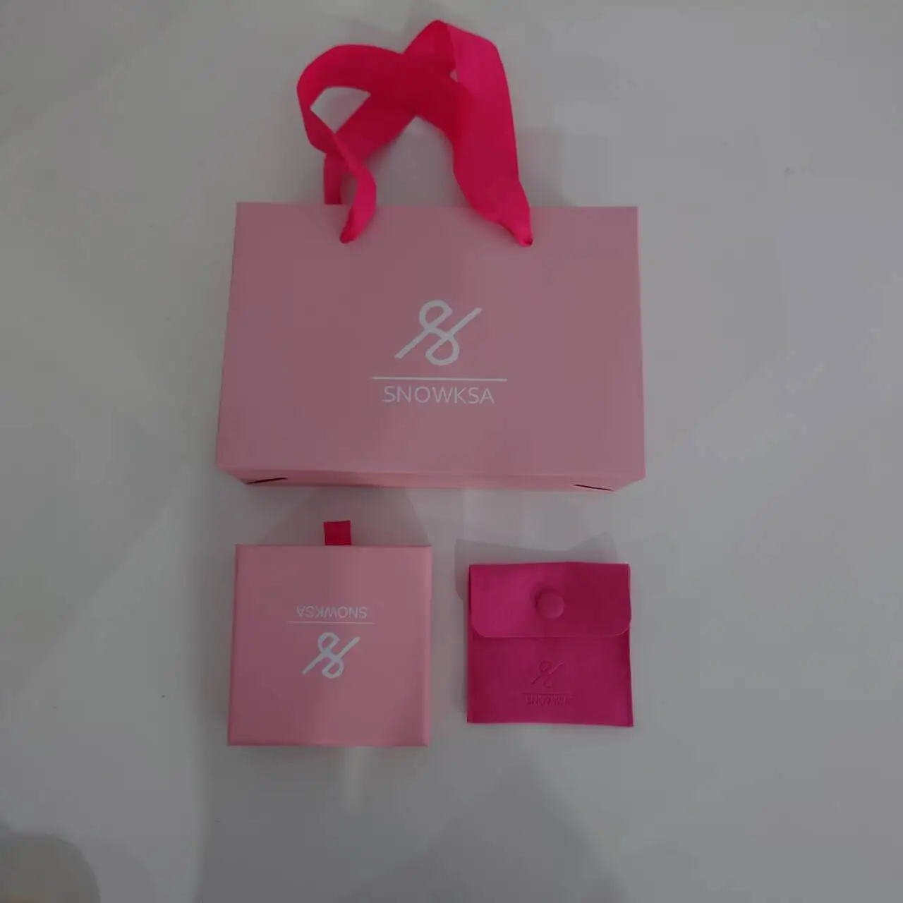 500pcs/Customizable Fashion Jewelry Packaging Bags with Handle, Exquisite Logo Design C... - SKU FJPB2125 - UGI Packaging