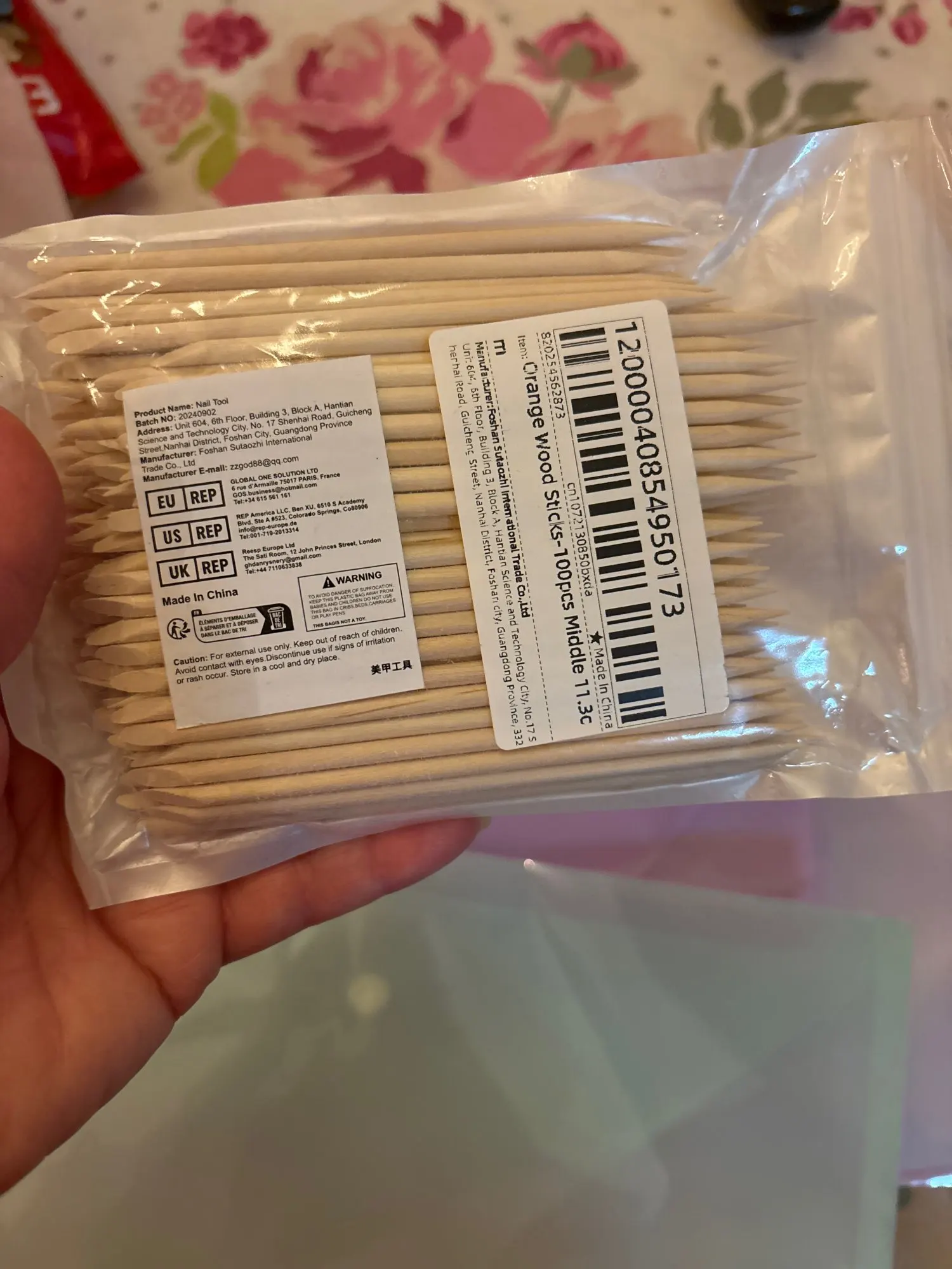 50/100pcs Nail Art Pusher Orange Wood Sticks Cuticle Pusher Remover Rhinestones Dotting Removal Manicure Pedicure Care Tools photo review