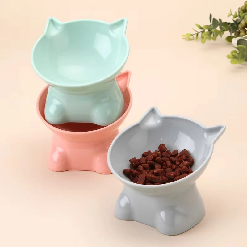 Tilted Cat Food Bowl Elevated Ergonomic Food Dish Anti Vomiting Raised Non Slip for Cats Dogs pet food bowls pet food bowl pet feeding bowls