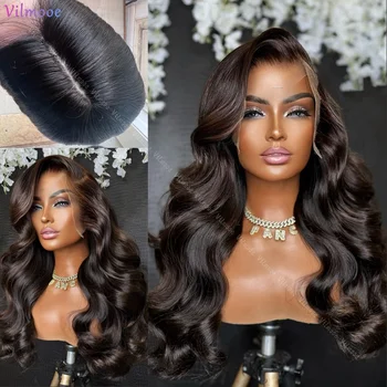 Body Wavy 5x5 Silk Top Closure Wig Malaysian Human Hair Pre Plucked Glueless Silk Base Lace Frontal Human Hair Wig Baby Hair