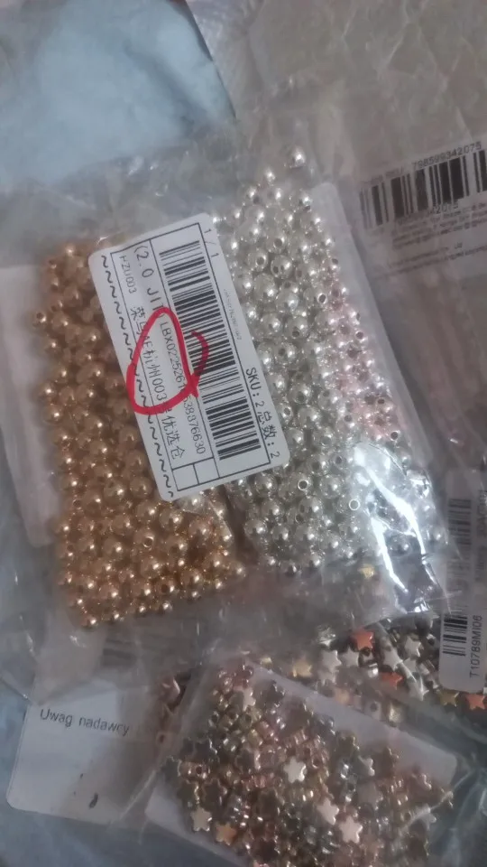 3/4/6/8/10/12mm Round Spacer Beads CCB Gold Silver Color Smooth Loose Ball Beads for Bracelet DIY Jewelry Making Accessories photo review
