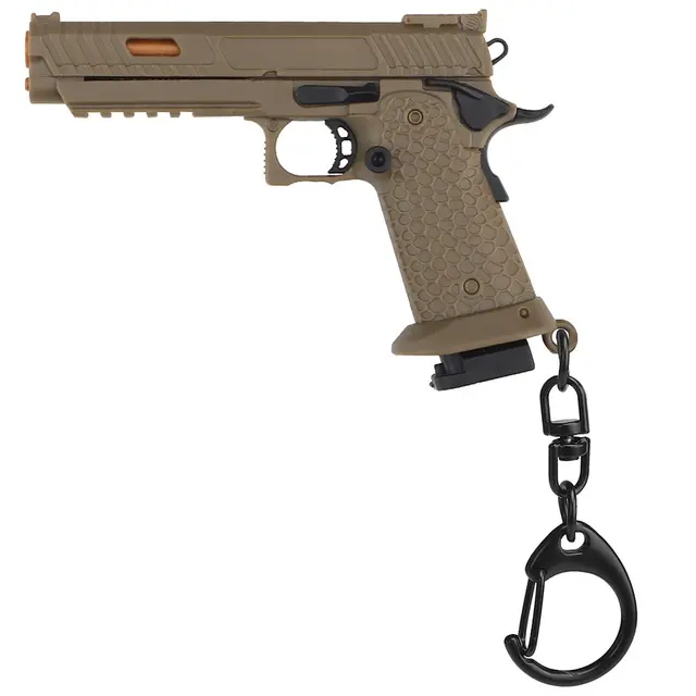 Tactical Keychain Plastic 1 4 Mini Pistol Gun Shape Weapon Keyring Gift Detachable With Flashlight Shape