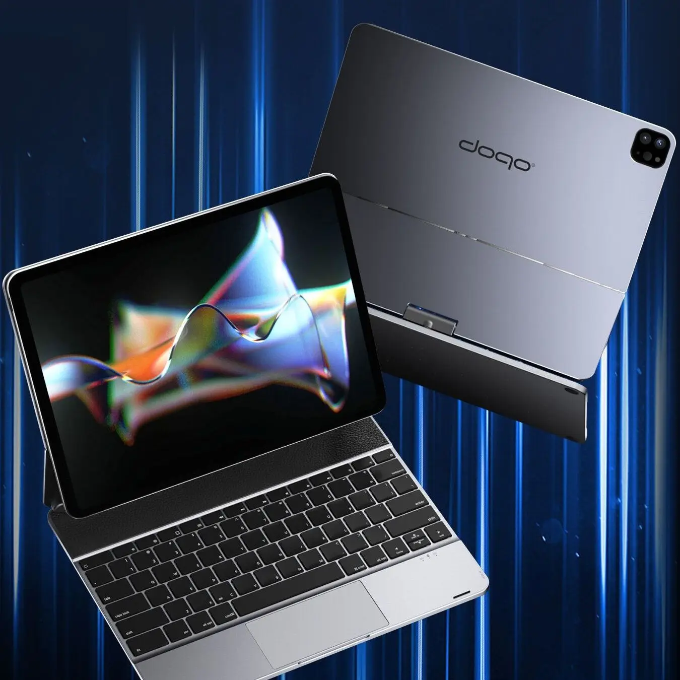 iPad Pro/Air用Doqoアルミキーボードケース（360度回転） ° 回転式