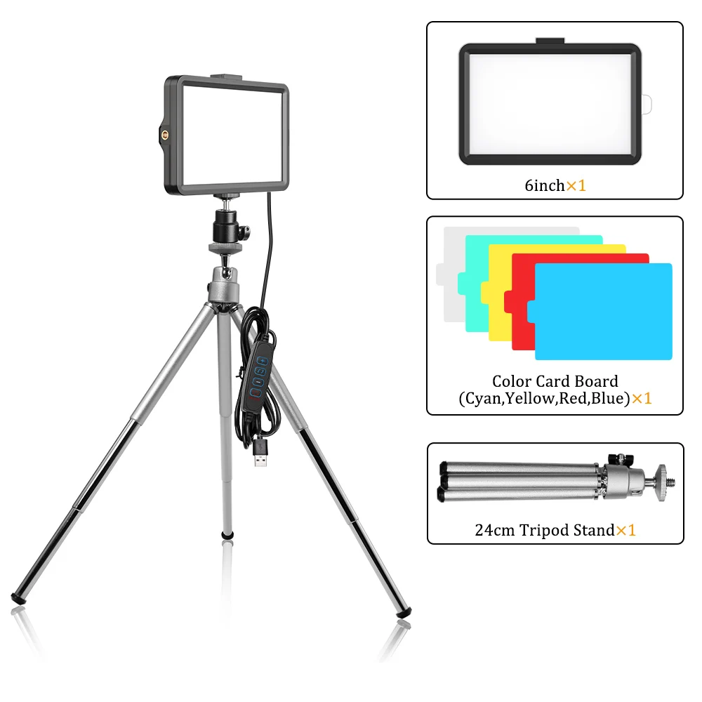 ตัวเลือกสินค้า แผงไฟ LED สตูดิโอ RGB สำหรับถ่ายภาพและสตรีมสด