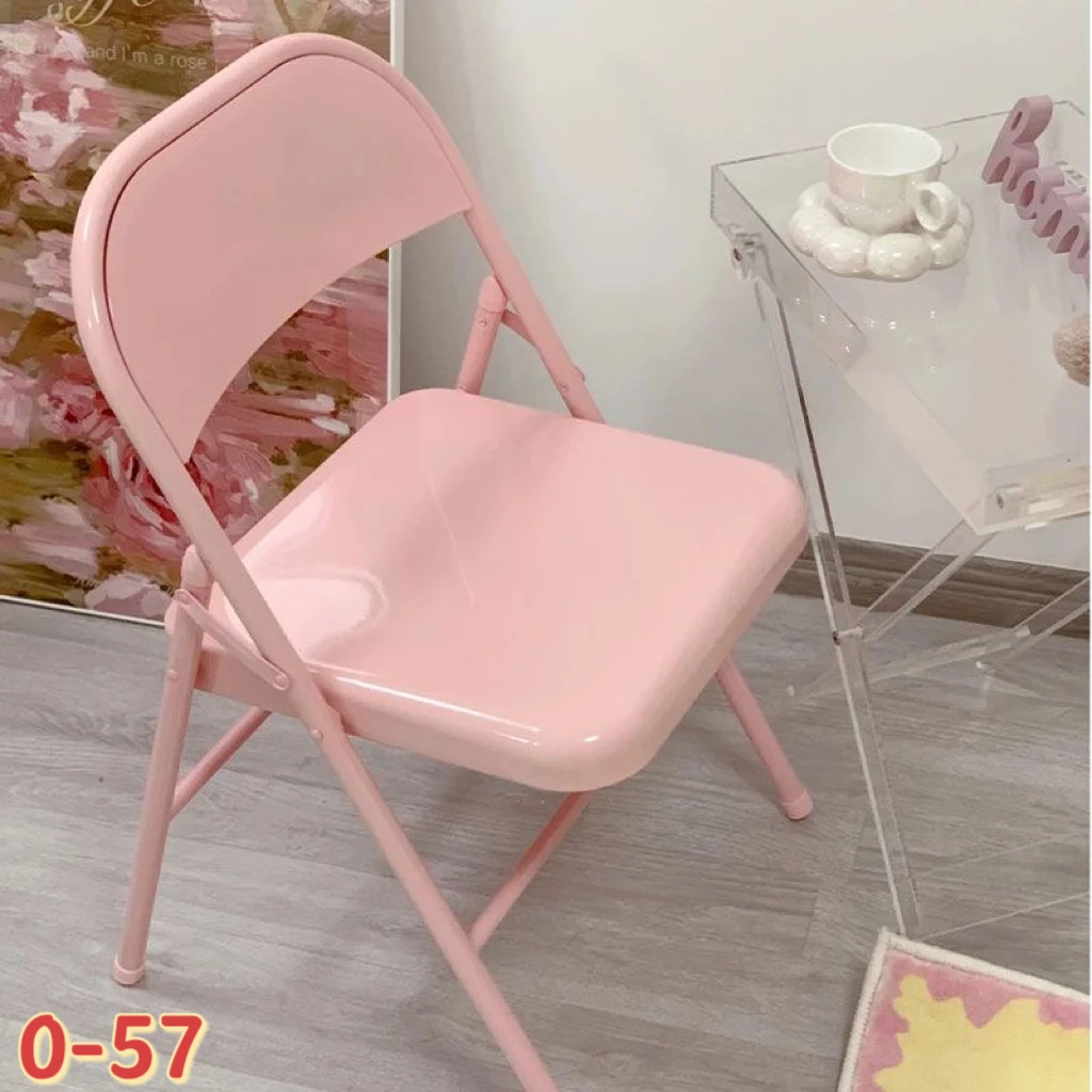

Folding chair network milk tea shop photo chair home study chair backrest