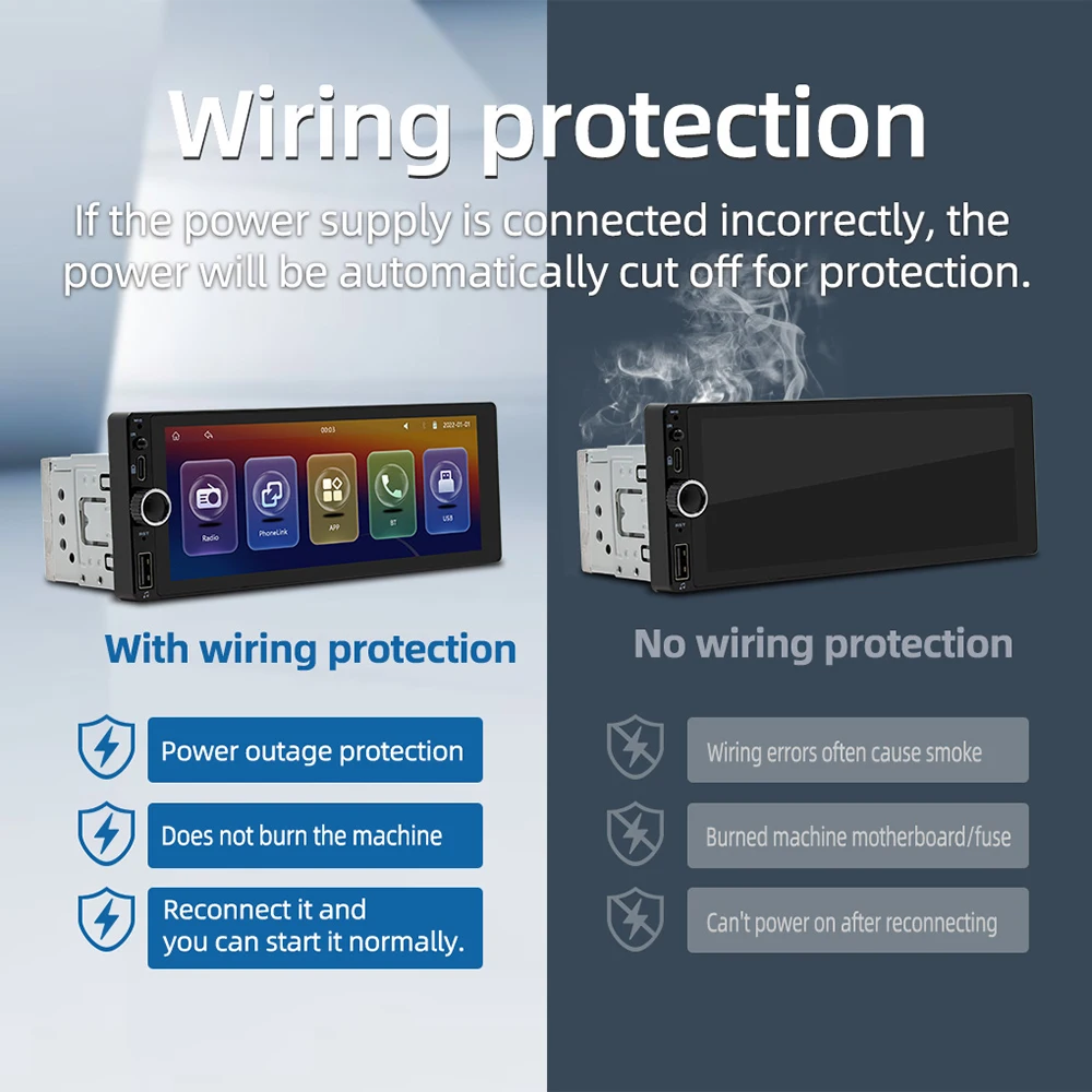 1 Din MP5 Car Radio 6.86'' MP5 Player Wired Carplay Android Auto Universal Multimedia Player Mirror Link Car Stereo 5 1 Din MP5 Car Radio 6.86'' MP5 Player Wired Carplay Android Auto Universal Multimedia Player Mirror Link Car Stereo - Image 5