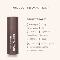 Eyebrow Stamp Stencil Kit - 1 Pcs Eye Brow Stamp Shaping Kit Long-Lasting Waterproof, Eyebrow Makeup Brow Shape with 10 PCS 5