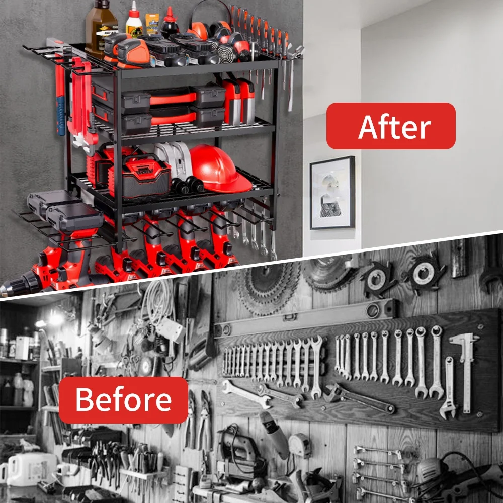 metal tool rack durability close up