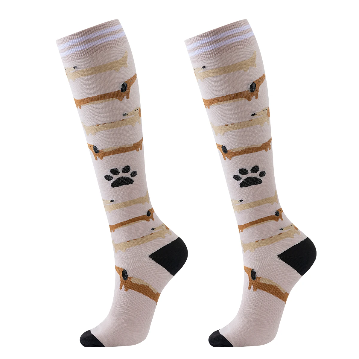 Compression Socks 6 Pairs Dog Nurse Animal Sport For Ladies Women Running