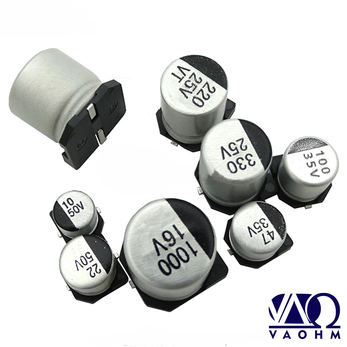 Reland Sun SMD Elektrolytkondensatoren – 10 Stück, Verschiedene Werte (10V-50V, 10µF-2200µF), Aluminium