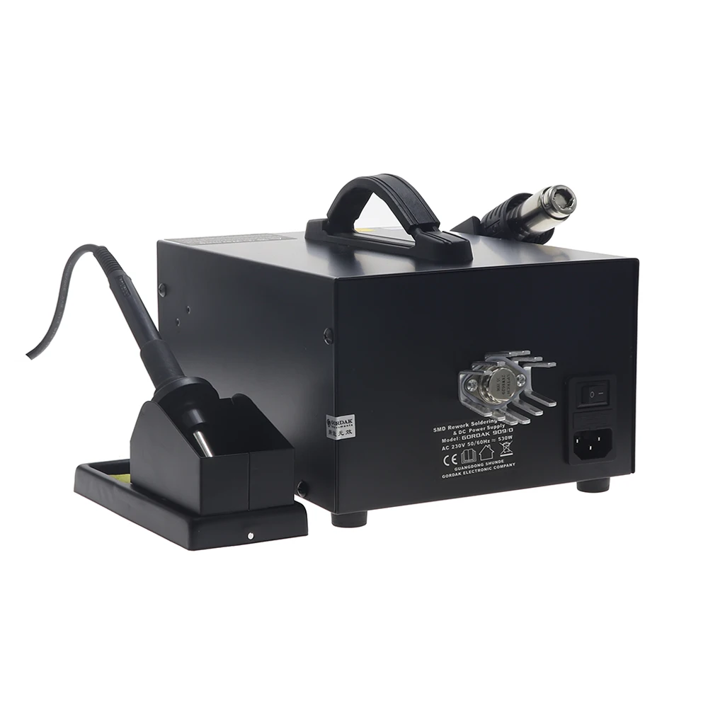 GORDAK 909D Soldering Station 2A USB SMD Rework Soldering Iron Station DC Power Supply 0-15V 0-2A 5V USB Charging Port soldering station soldering tool
