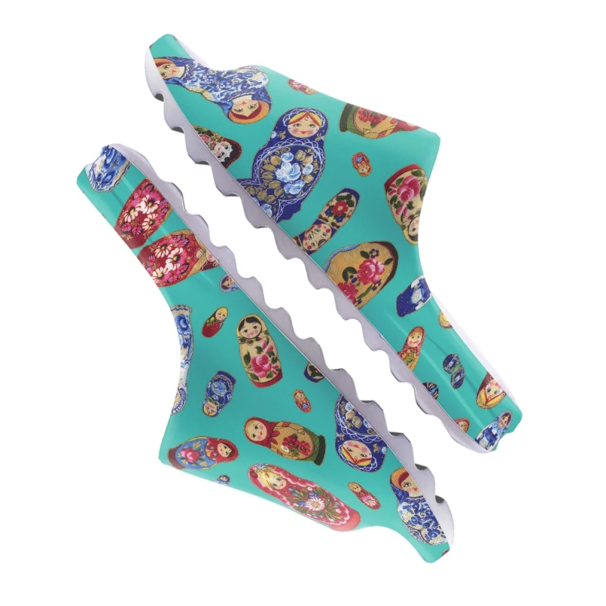 Fashion Concise Women Slippers Russian Matryoshka Pattern Summer Flat Lightweight EVA Home Bathroom Slippers Women Indoor Slides