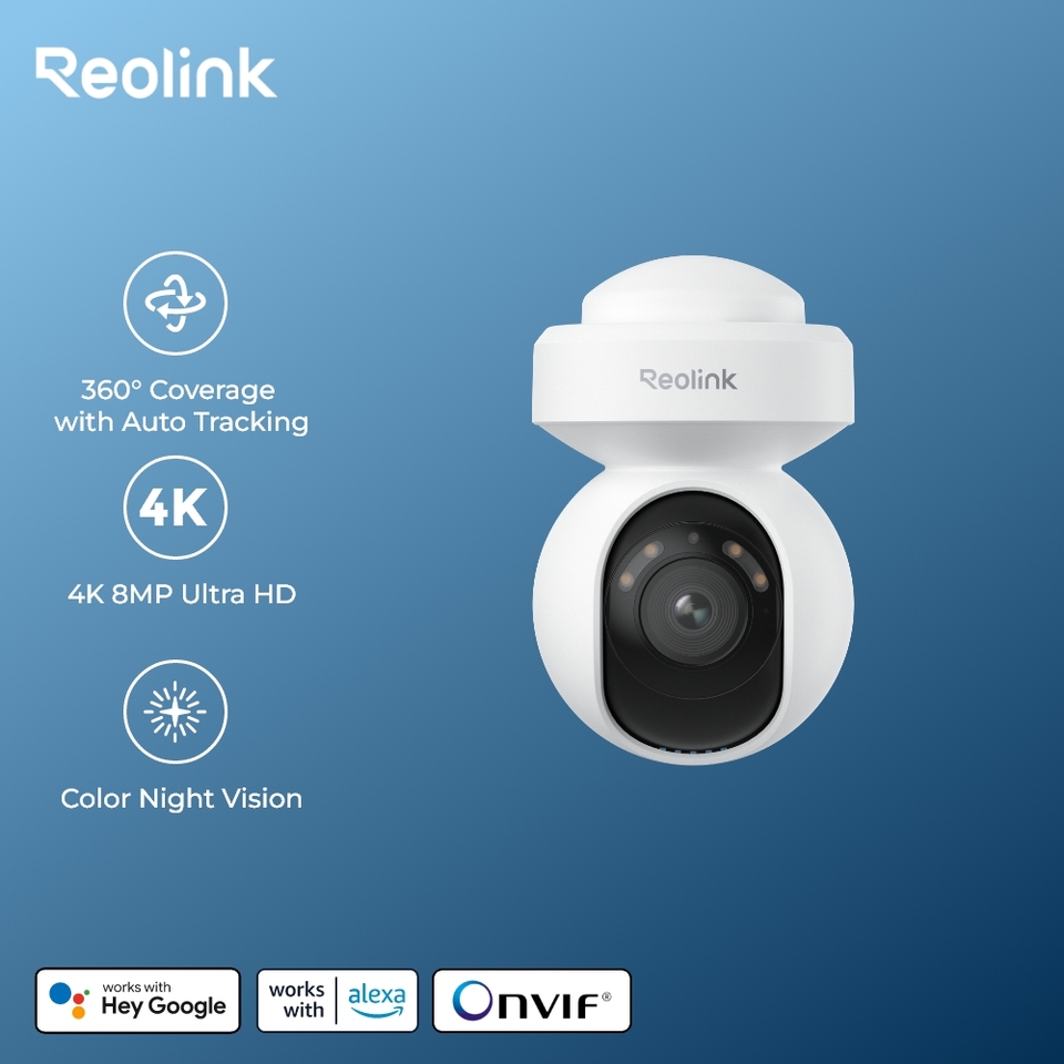 Reolink 4K 8MP PoE Security Camera 360° pan-tilt Auto Tracking IP Camera Smart AI Detection Color Night Vision Two-Way Audio