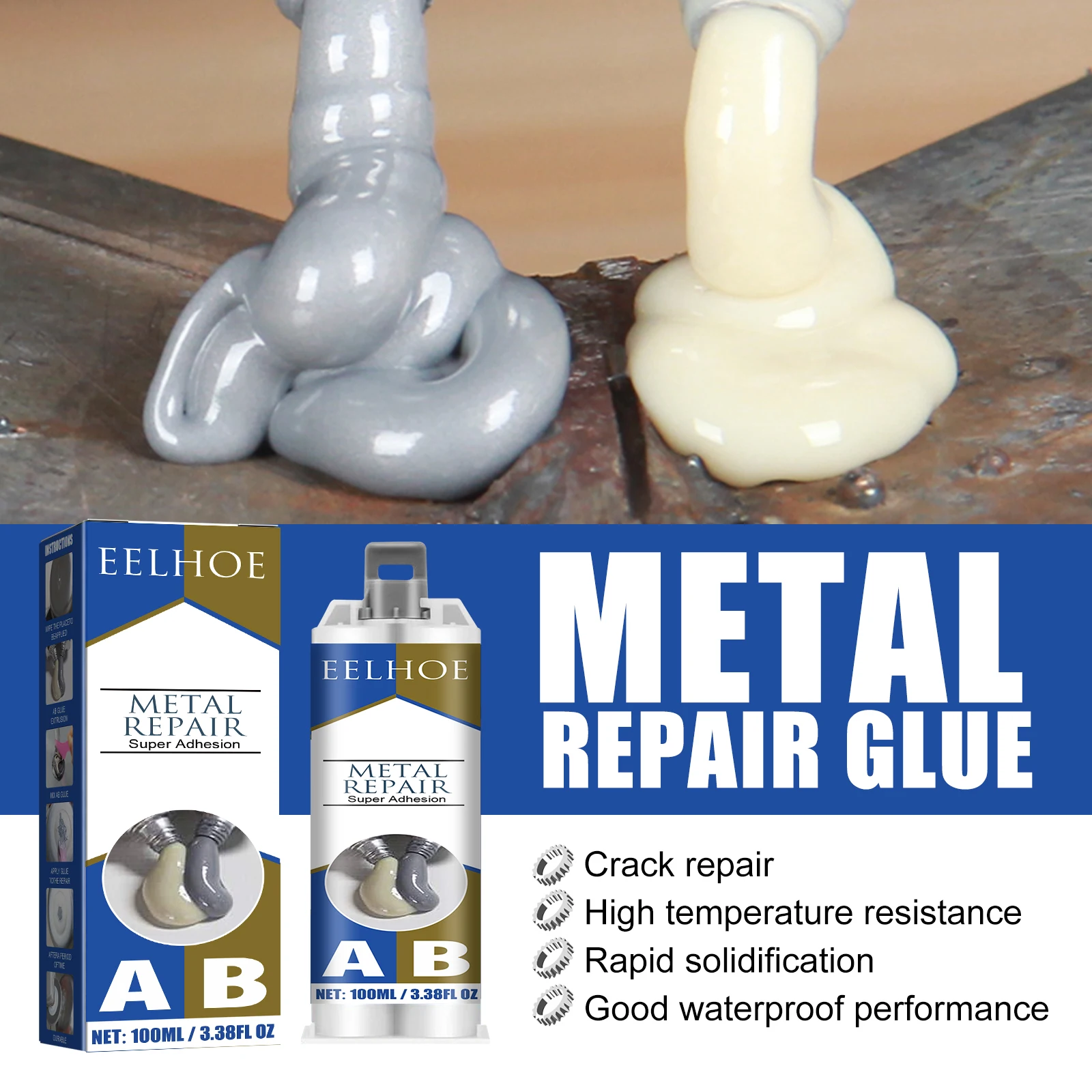 Metal Repair Adhesive Glue for Strong Sealing