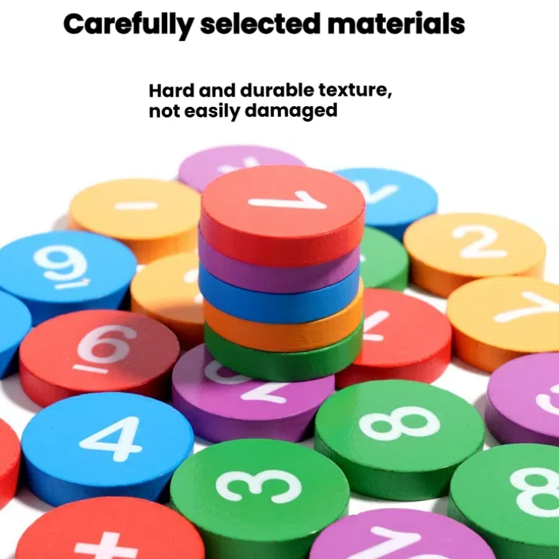 Kids Math Early Education Teaching Aids Wooden Digital Decomposition Arithmetic Montessori Toy Number Cognition Counting Toys - 4