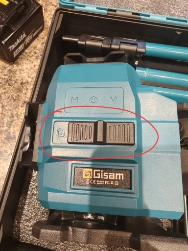 Gisam 16 Lines Laser Level Tripod Green Line SelfLeveling 360 Horizontal & Vertical Remote Control For makita 18v battery pins photo review