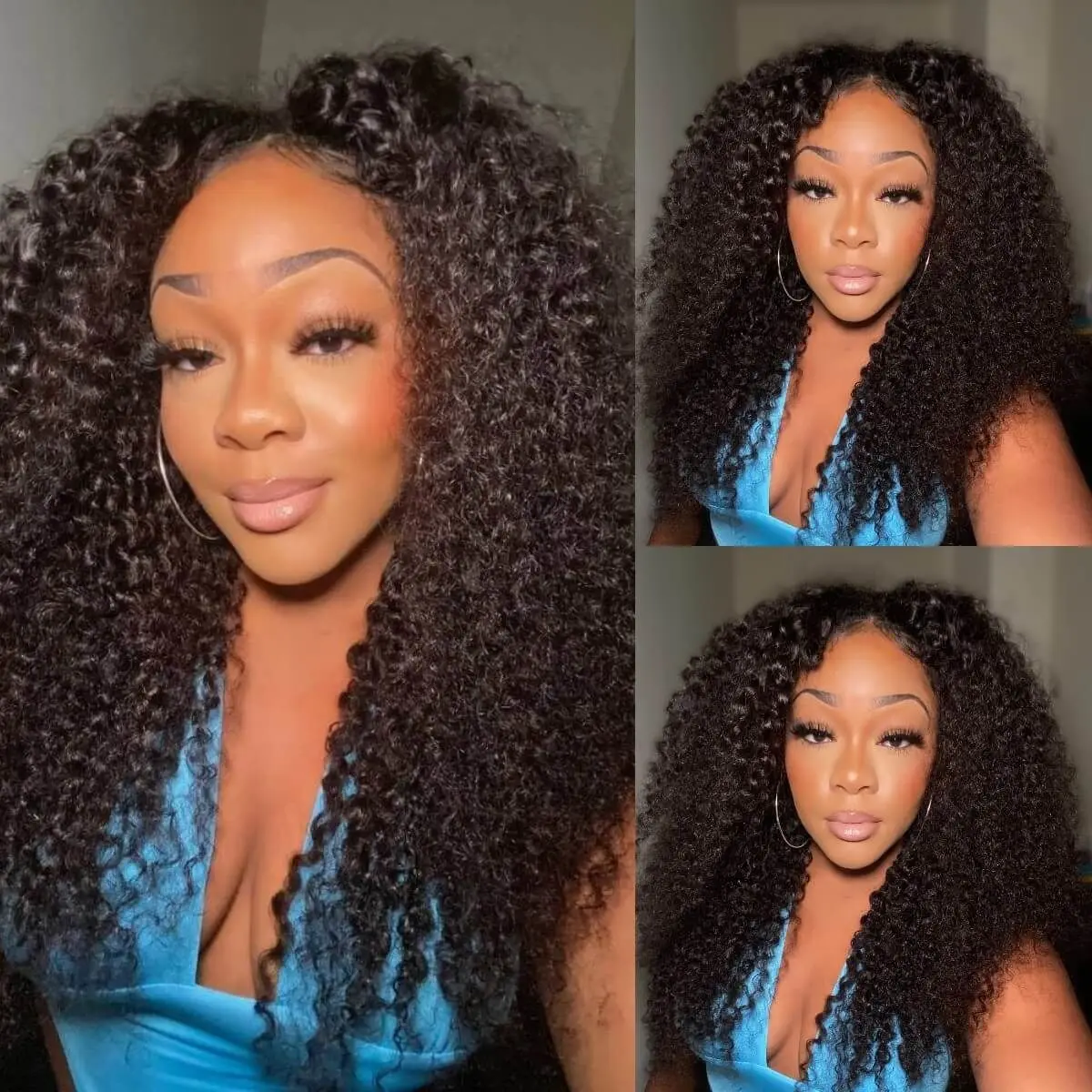 250% Kinky Curly V Part Wig Human Hair No Leave Out Upgrade Deep Wave Curly V Shape Wig No Glue Clip In Half Wig For Women 5