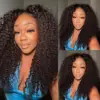 250% Kinky Curly V Part Wig Human Hair No Leave Out Upgrade Deep Wave Curly V Shape Wig No Glue Clip In Half Wig For Women 5