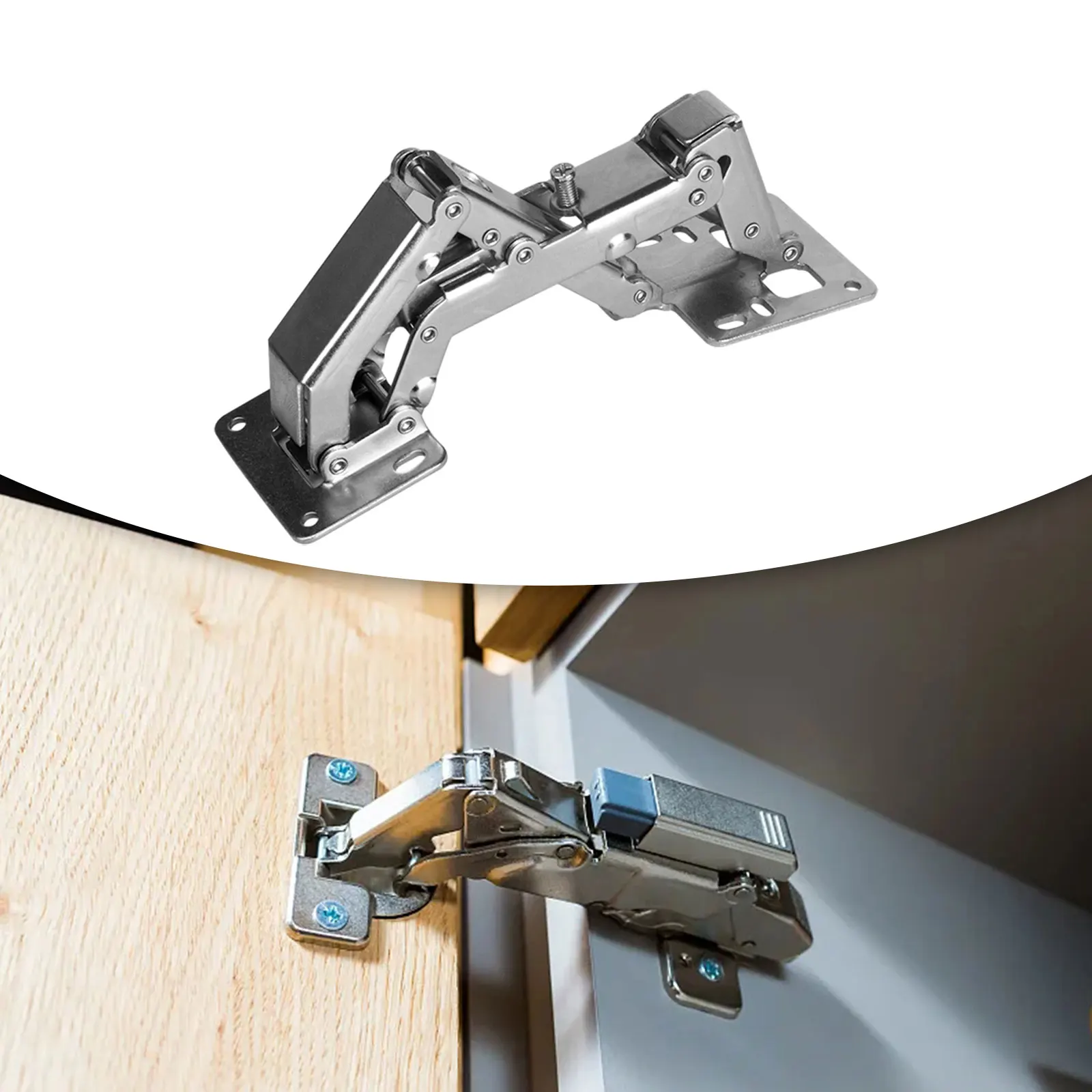 Cabinet Door Hinges Furniture Hinge Cabinet Hinges 180 Degree Hinges Frameless Cabinet Hinges Hydraulic Soft Close Kitchen Cupboard Doors Cold Rolled Steel Material