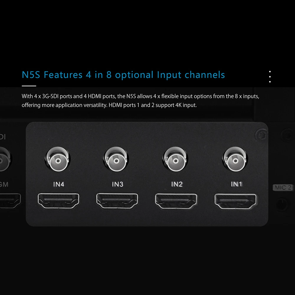 Přenosný 10,1palcový LED displej Runpu N5 4kanálový HDMI Video Mixer - Image 4