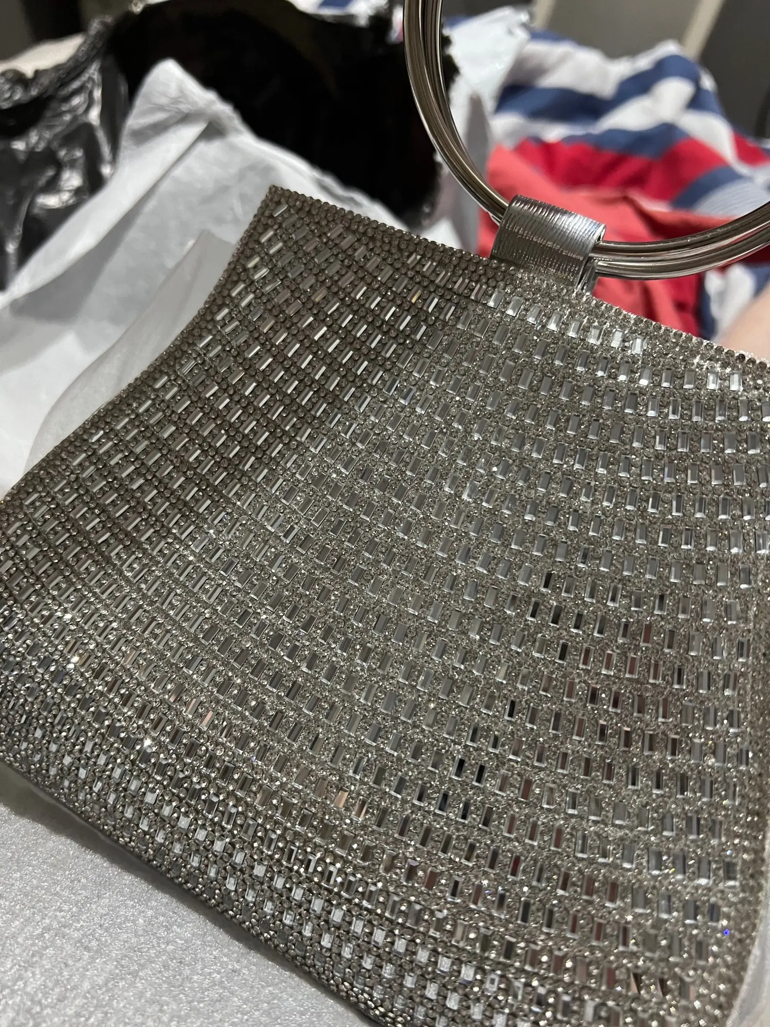 Shiny Handmade Diamond Bag Wedding Handbag photo review