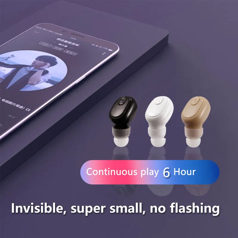 Invisible Bluetooth Earphones, In-ear Wireless Mini Bluetooth Speakers, Invisible Game Sports Physical Noise Reduction Single Ea - Image 2
