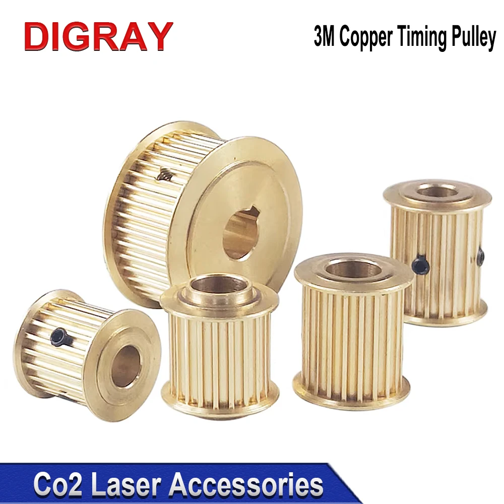 DIGRAY Copper Synchronizing Gear,Timing Pulley HTD 3M Pulley Synch ...