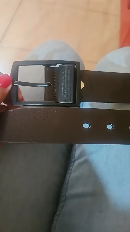 MIDNIGHT SOVEREIGN™ – Black Buckle Genuine Leather Belt photo review