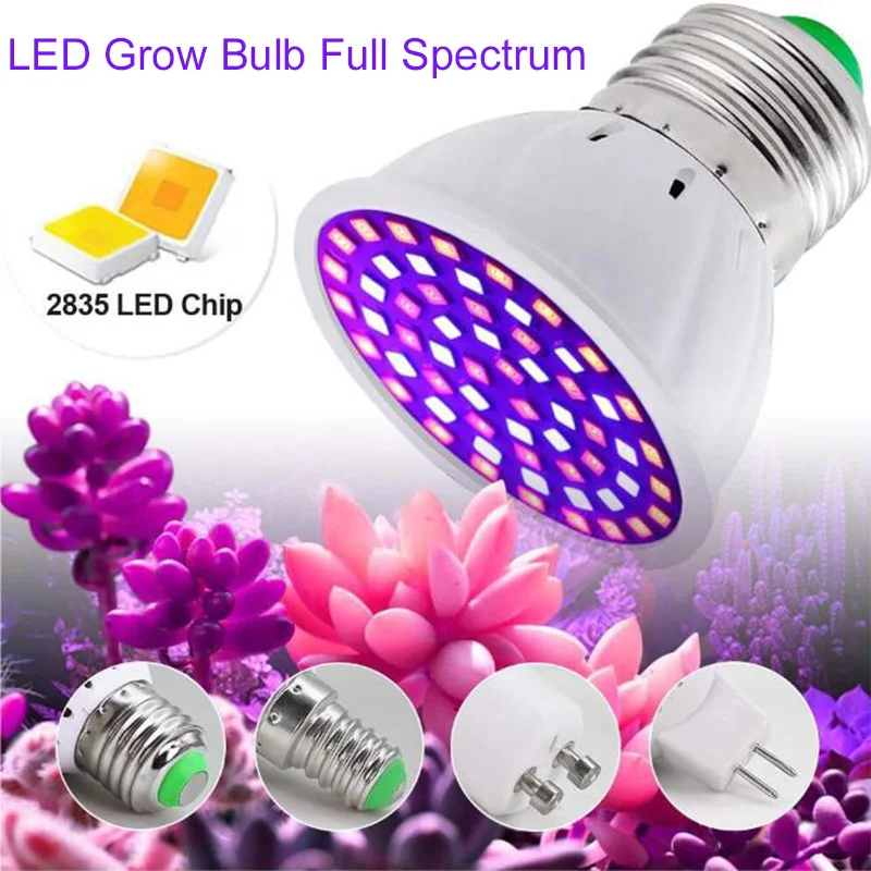 Phyto Lamp Full Spectrum LED Grow Light E27 E14 Plant Lamp Fitolamp For Indoor Seedlings Flower Fitolampy Grow Tent Box