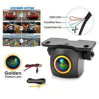 Caméra de recul pour voiture AHD 720P, avec objectif Fisheye grand Angle, Vision nocturne, surveillance avant/arrière/latérale, Installation facile 4