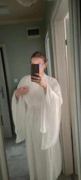 【 白素贞 】Coolred Department White Wide-Sleeved Flow Fairy Dress Wei Jin Style Hanfu Super Fairy Ethereal photo review