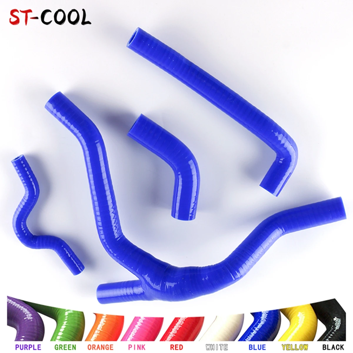 

FOR KAWASAKI 250 KXF 2007 2008 KXF250 07 08 Silicone Tube Radiator Coolant Pipe Hose Kit (4Pcs) 10 Colors