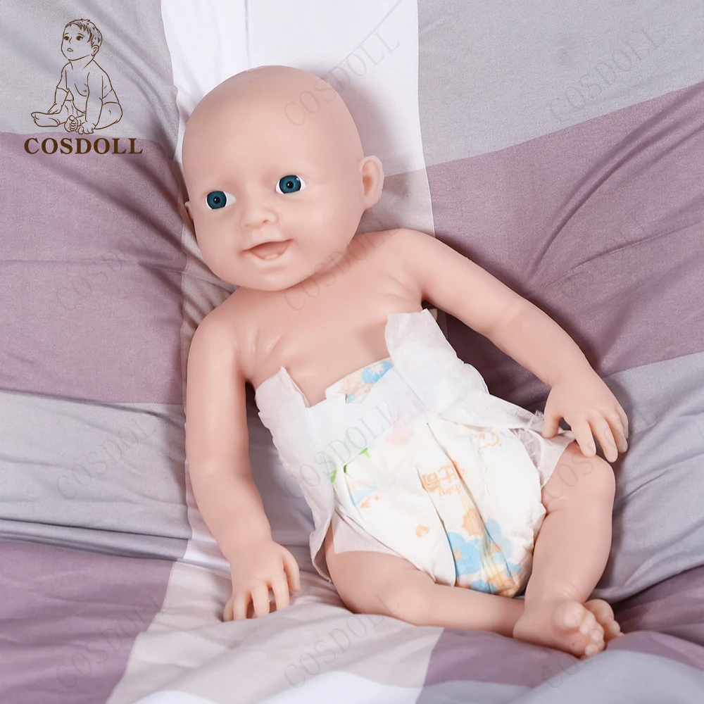 COSDOLL 18inch 2.69kg plný tělo silikon reborn děťátko panenka realistický jako živý novorozence děvče panenka pružné 3D kůže tónový jazyk děti hraček