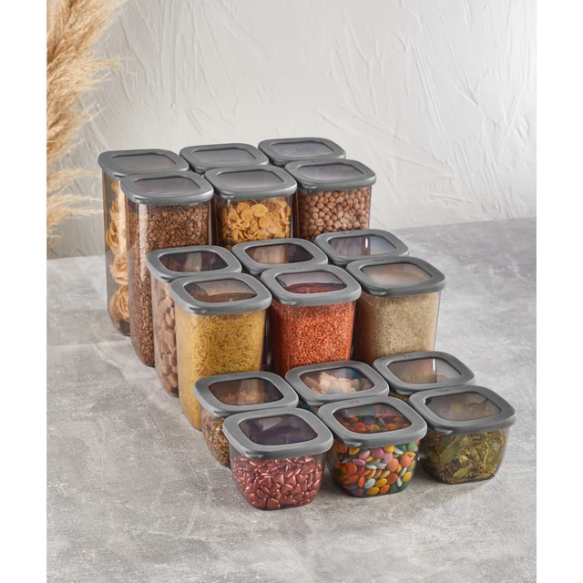 Kitchen Pantry Organizer Sealed Square Vacuum BPA Free Push Top Glass  Airtight Food Storage Boxes Containers Set With Lids - AliExpress