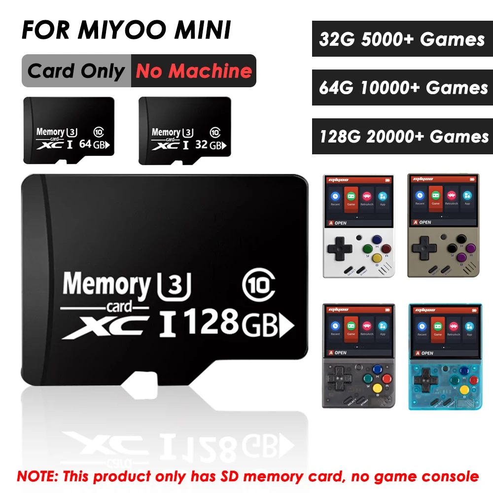 MIYOO MINI V2 Micro Memory SD Card 128GB 20000Games 32GB 64GB SD/TF