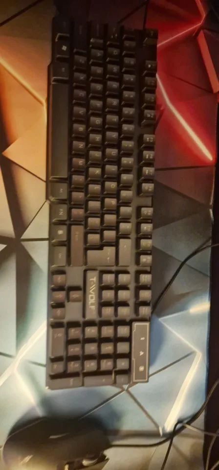 104 Keys Wired Keyboard RGB Colorful Gaming Keyboard Mechanical Feel keyboard Standard Keyboard for Windows Laptop Computer photo review