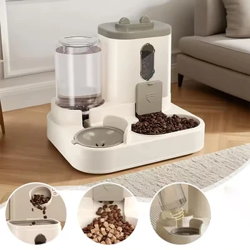Pet large-capacity feeder integrated automatic water dispenser cat food bowl dog feeding bowl cat bowl dog bowl pet supplies 1