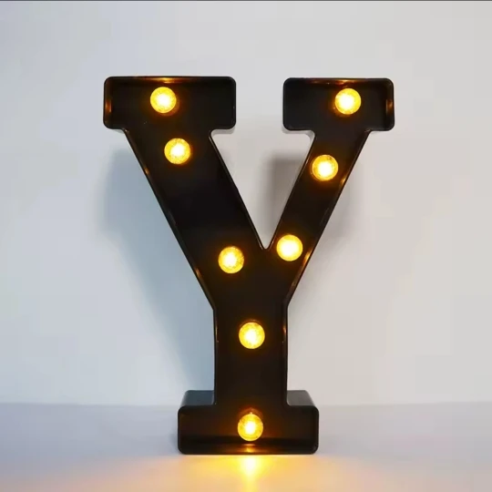 22cm Letters Led Light Black Alphabet Letter Number Night Light Christmas Decoration Supplies Room Decoration Accessories photo review