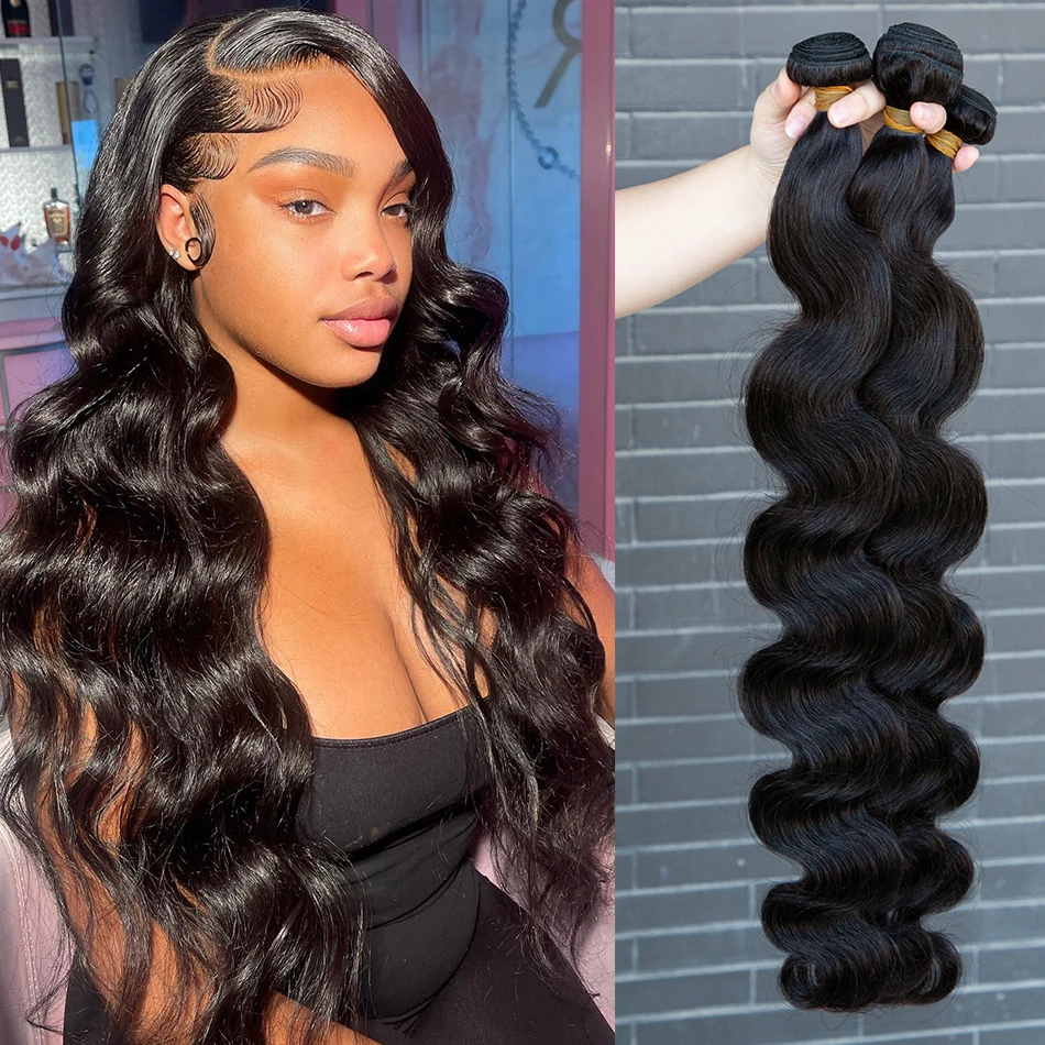 Melodie 28 30 32 Inch Body Wave Human Hair Bundles Brazilian Weaving Melodie 28 30 32 inch body wave human hair bundles brazilian weaving