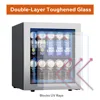 Ca'Lefort Stylish Small Beverage Refrigerator - 65 Can Capacity Cooler Mini Fridge for Ideal Home Bar Use and Efficient Storage 4