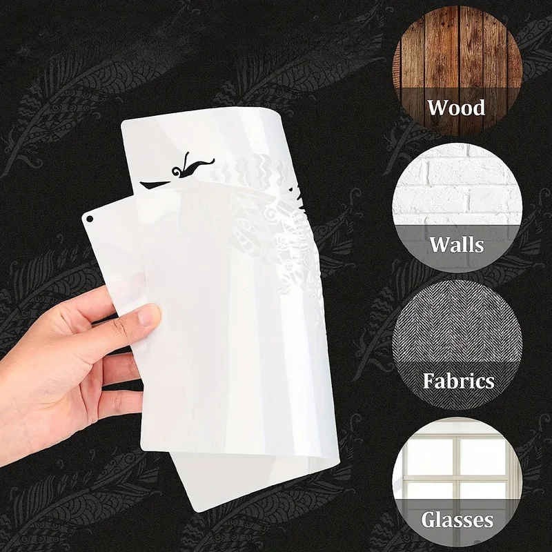 1PC 30*30cm 벽 나무 패브릭에 대 한 장미 꽃 스텐실 DIY 아트 페인팅 템플릿 재사용 가능한 PET 시트