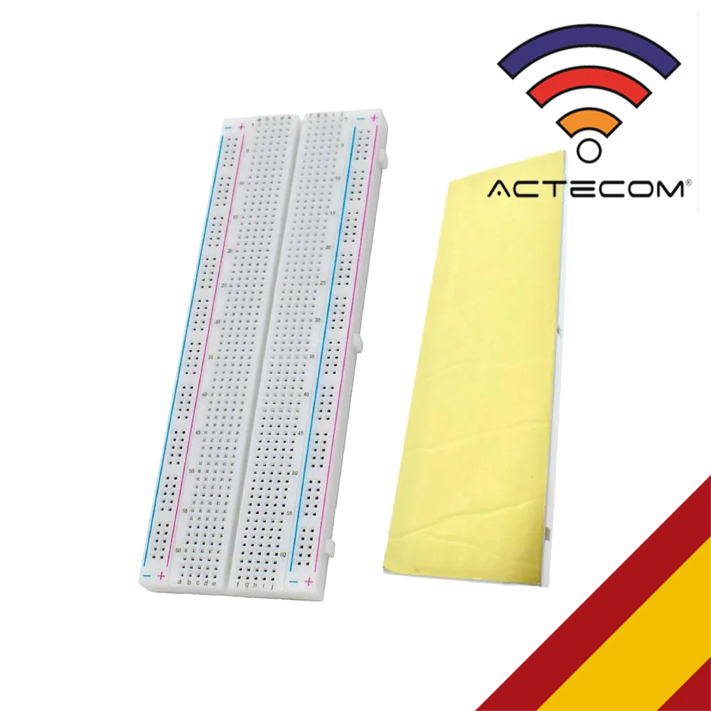 Actecom Placa de pruebas MB102 para Protoboard de MB-102, placa de pruebas PCB de 830 puntos sin soldadura, desarrollo de prueba de prototipo