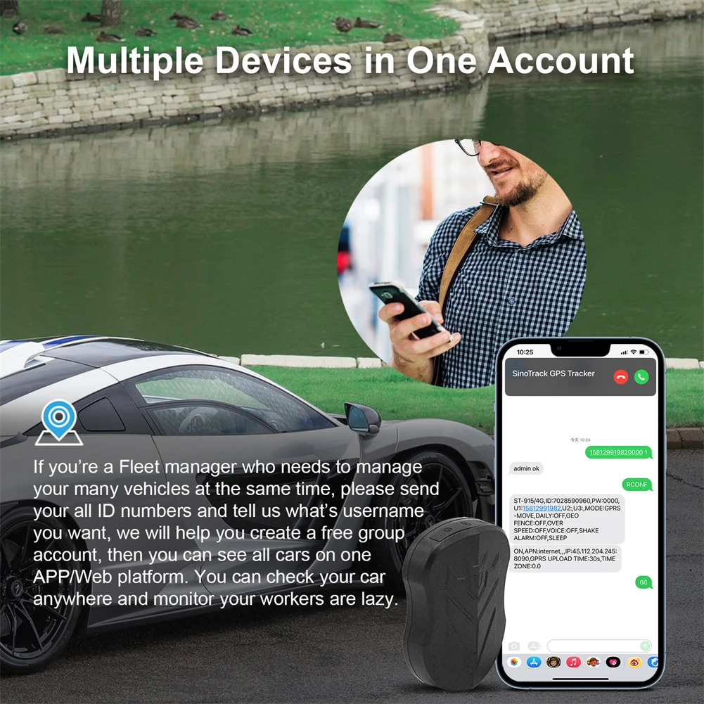 4G Waterproof 10000mAH Battery GPS Tracker Vehicle Track Locator Magnet Long Standby Real Time Position APP